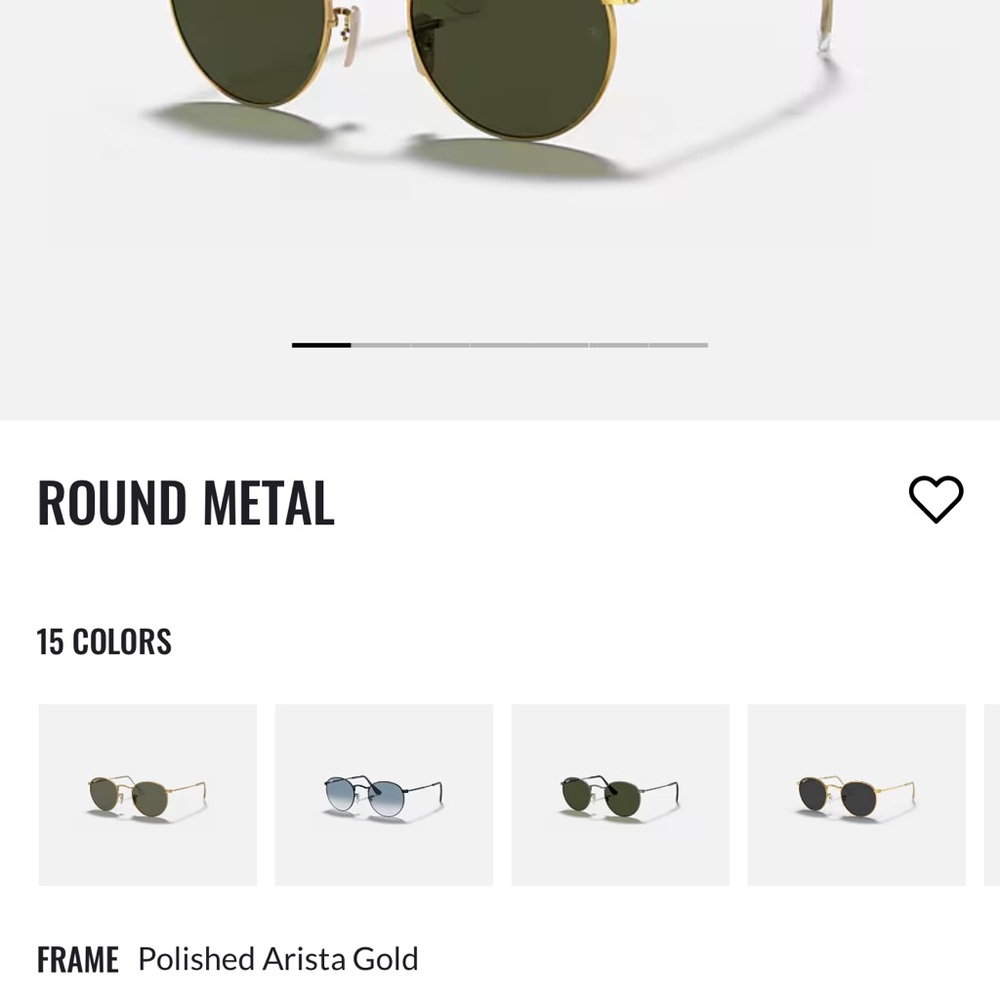 Ray-Ban Gold Frame Round Sunglasses - Picture 7 of 7